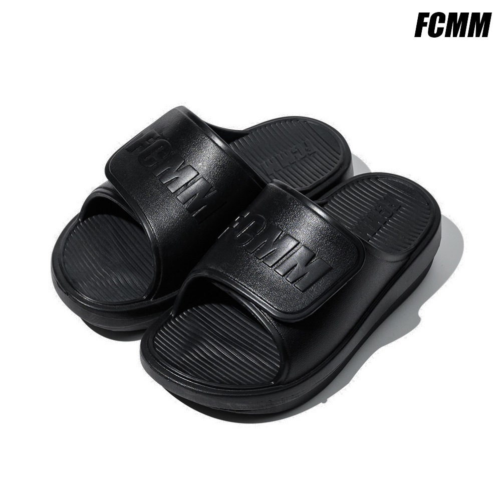 TECHNICAL CUSHIONING VELCRO SLIDE - BLACKデイリー 韓国人気 男女共用 韓国ファッション slide/Flip flop/slippers 夏のファッション 学