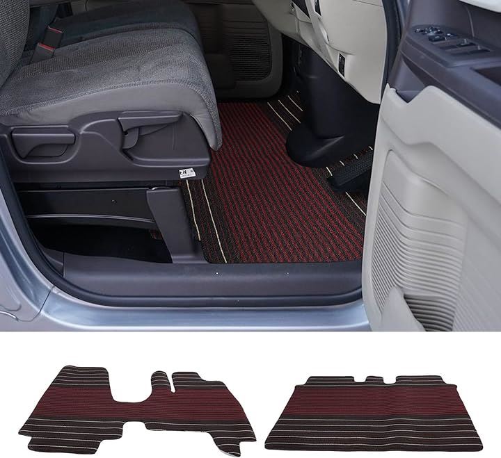 HONDA ホンダ N-BOX 2017～2021 JF3 JF4 専用 カーマット フロアマット TPE材質 ズレ防止 取付簡単 2枚セット(ブラックレッド)