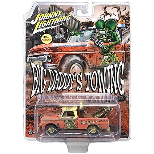 ダイキャストメタル ラットフィンク ミニカー 1:64 1965 Chevy Tow Truck Big Daddy s Towing Rat Fink