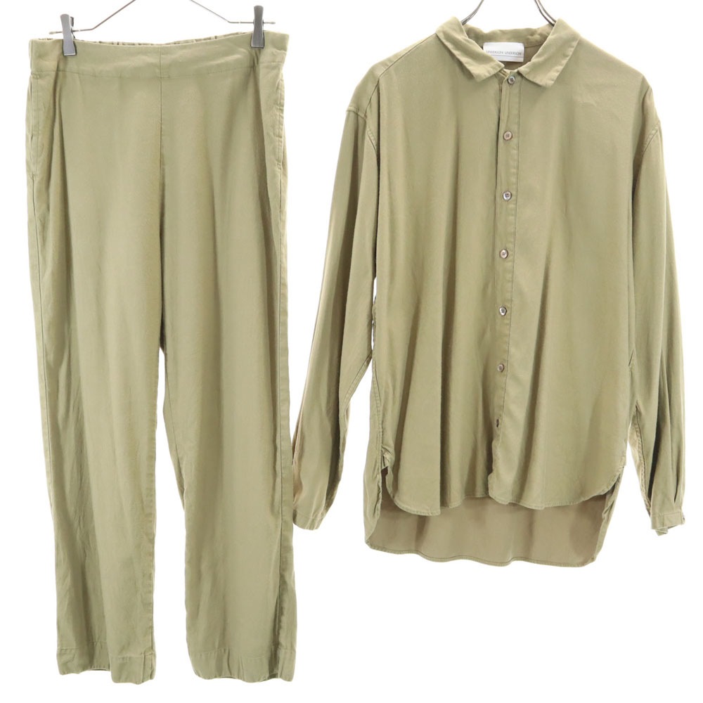 アンダーソン アンダーソン 日本製 長袖 シャツ 上下セットアップ 1 カーキベージュ系 UNDERSON UNDERSON メンズ