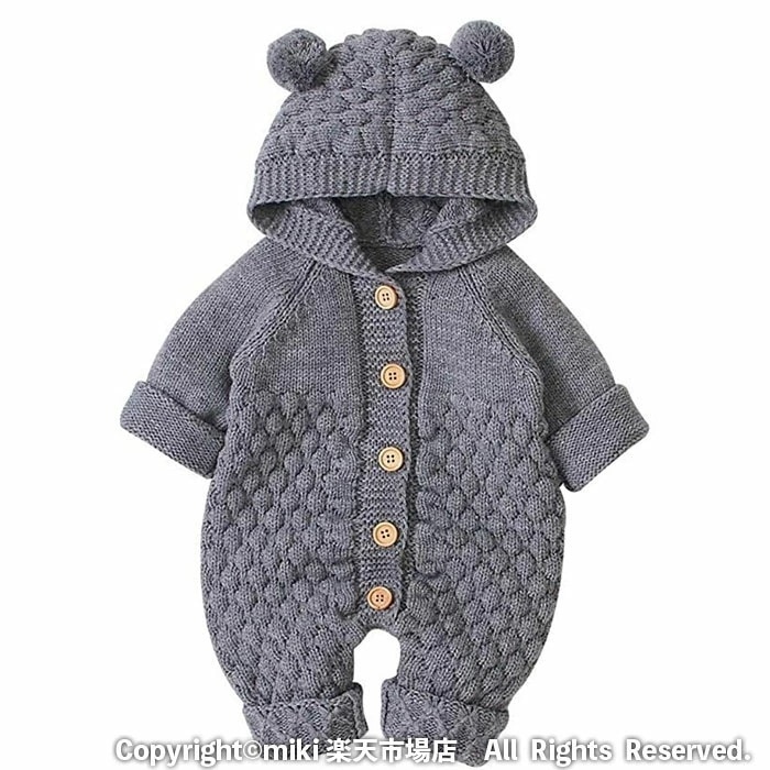 【最新モデル登場!!】【Q001O最.低.価.格!6色】ベビー服 新生児 フード付きロンパース 男子 女子 長袖 無地 ボタン 赤ちゃん クライミング 子ども服 可愛い ニット 歩行服 ジャンプ 秋冬