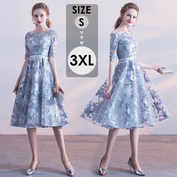 新しい ドレス 大人 ピアノ 発表会 演奏会用ドレス 演奏会 イブニングドレス 結婚式 母親 ピアノ発表会 中学生 パーティードレス 発表会ドレス ショート丈ドレス 膝丈 高校生 大きいサイズ コンク