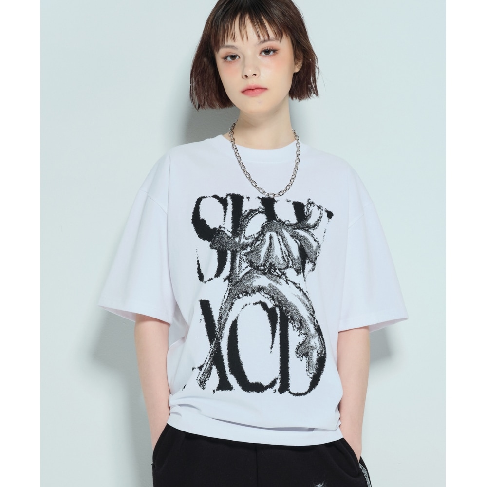 SLOW ACID 5/19配送ラスティロゴ半袖Tシャツ【ホワイト】