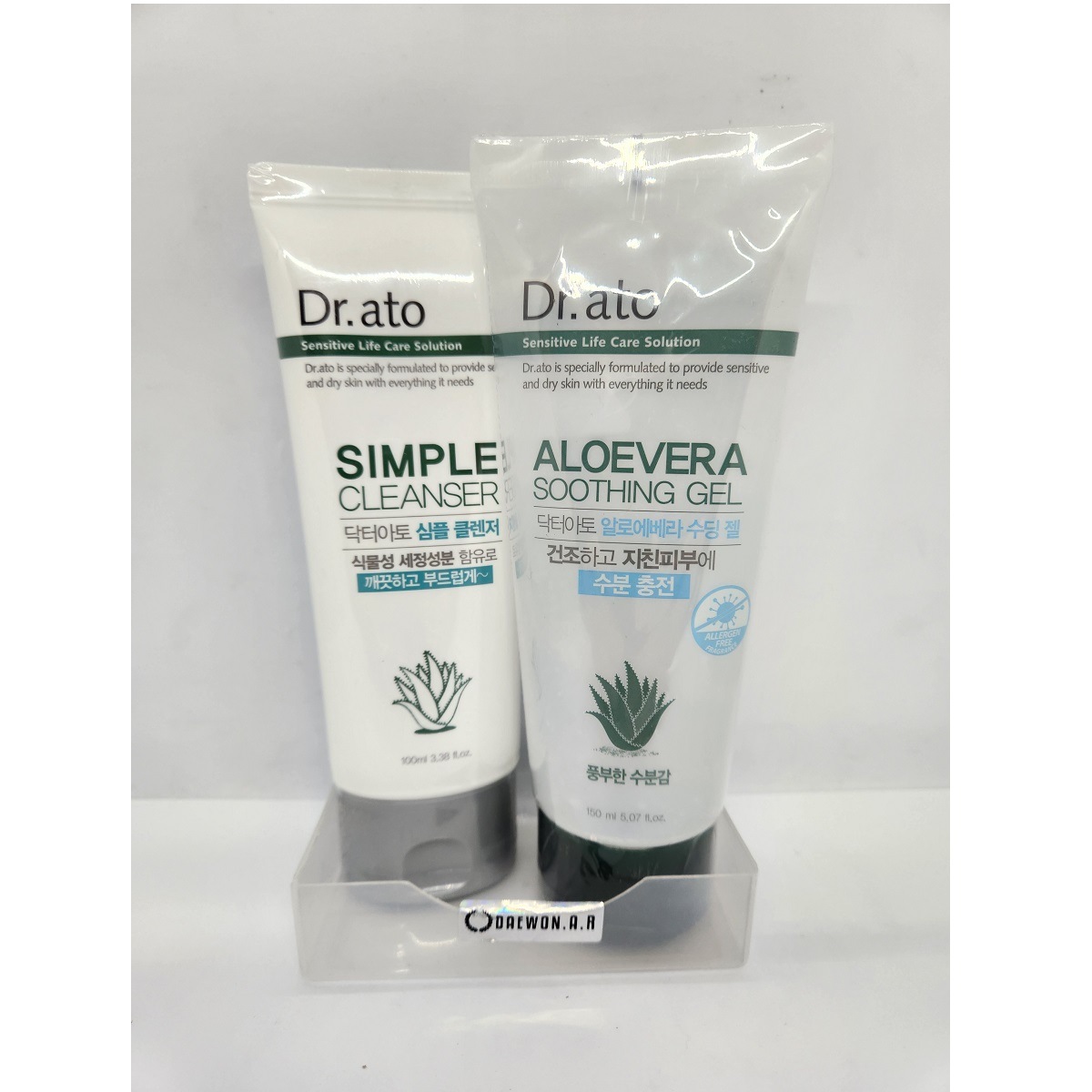 低刺激 鎮静効果 アロエ ベラ スージングジェル 150mlx3 + 肌にやさしい洗浄 シンプルクレンザーx100mlx3 kビューティー スキンケア