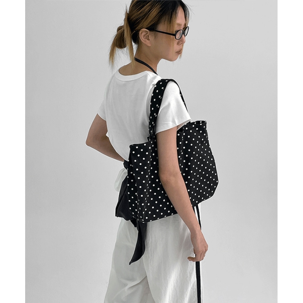ブラックアップ YEPOT ドットミニトートバッグ