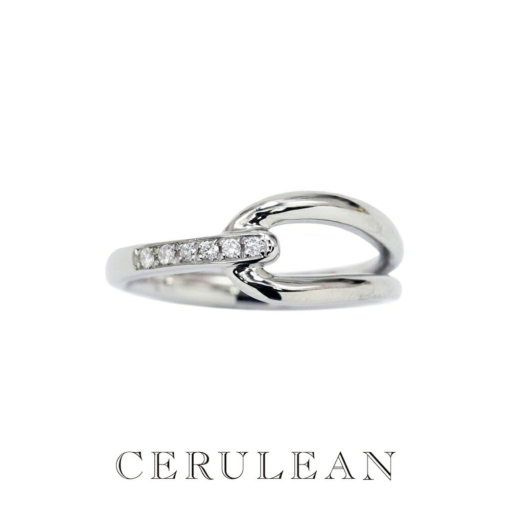 CERULEAN セルリアン リング 指輪 レディース ダイヤモンド 6石 0.06ct 日本製 指輪 上品 ダイヤ シンプル サージカルステンレス アレルギー対応 誕生日 結婚記念日 彼女 妻