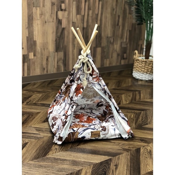 Pet Tipi tent（ペットティピーテント）スクエアxオレンジ