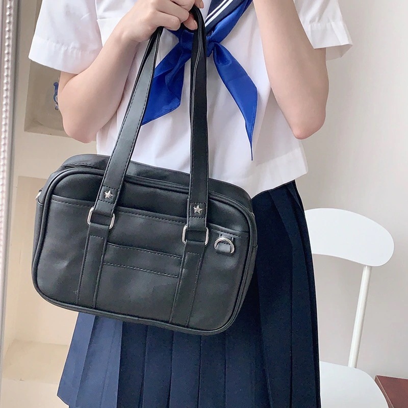 2025オリジナル韓国jk制服バッグ女性二次元斜めショルダーバッグシンプル学院大容量ハンドバッグ