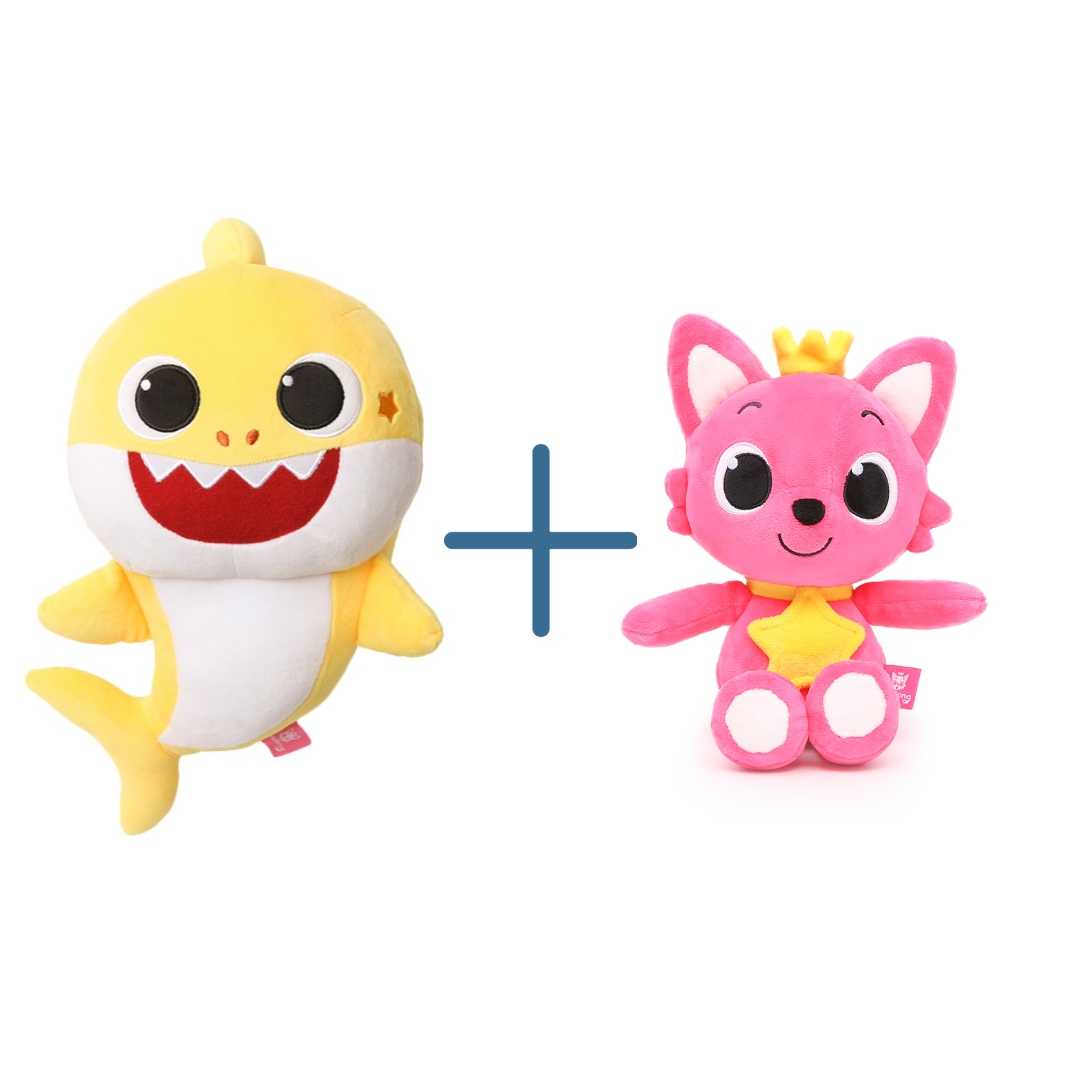 赤ちゃんサメ サウンド 愛着ぬいぐるみ+ワンダースターぬいぐるみ2個セット