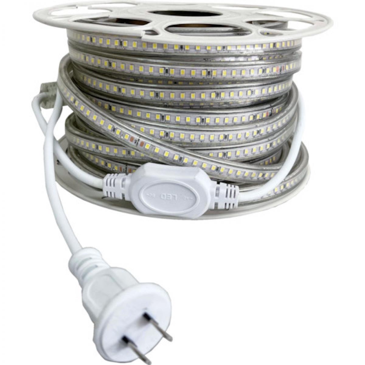 富士倉 LEDロープライト 片面発光 20M 白色 FRL-W20M LED ライト 照明 1mあたり1000lm 屋外 屋内 作業灯 広範囲
