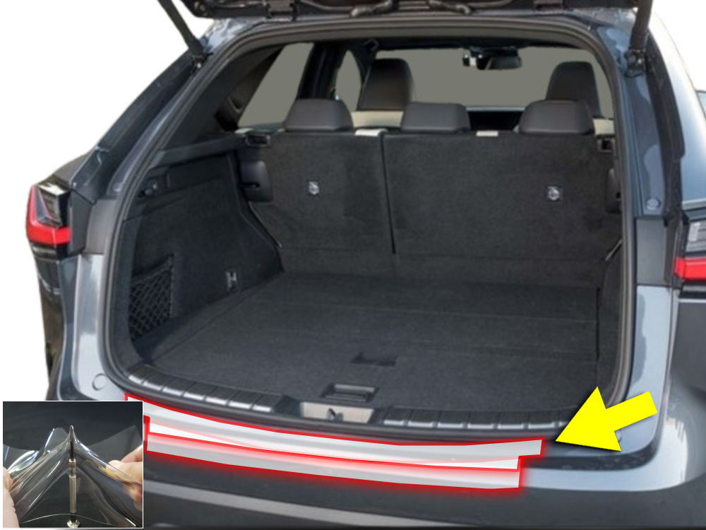 リアステップガード (レクサス NX 20系) 車種専用 カット済み 傷防止フィルム プロテクションフィルム 車種専用カット済み リアステップ 保護フィルム キズ防止 保護 クリア 透明 レクサスNX