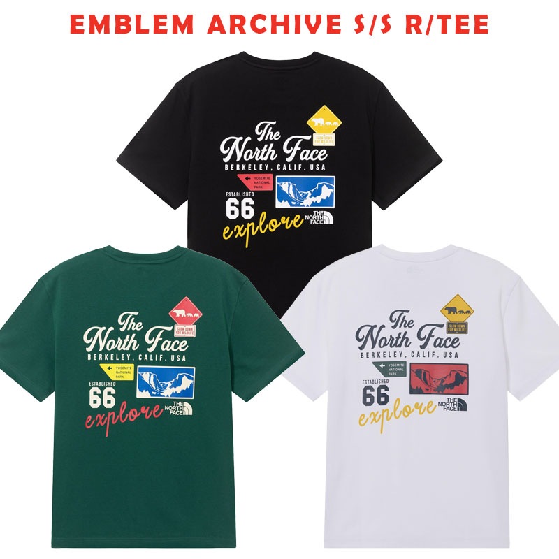 韓国正規品保証 関税負担なしNT7UR01J EMBLEM ARCHIVE SS RTEEデイリー 基本 着装 男子 女子 人気 韓国 ファッション 男女共用 アウトドア 8,360円