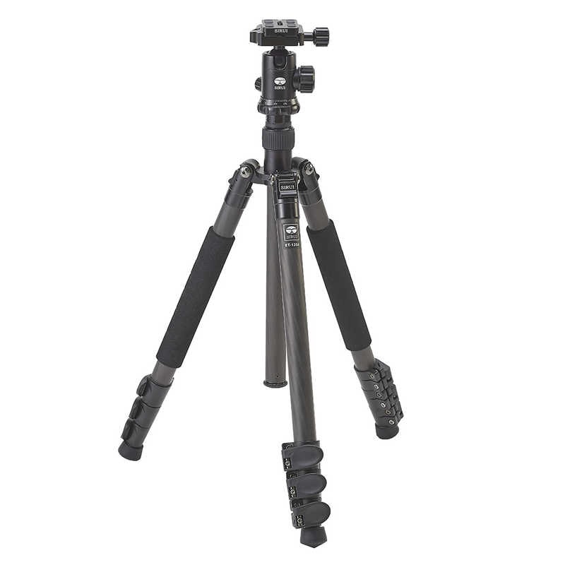SIRUI　カーボンファイバー製4段フリップロック式三脚セット(ボール雲台) ［4段 /自由雲台］ ブラック　ET-1204+E-10-JP
