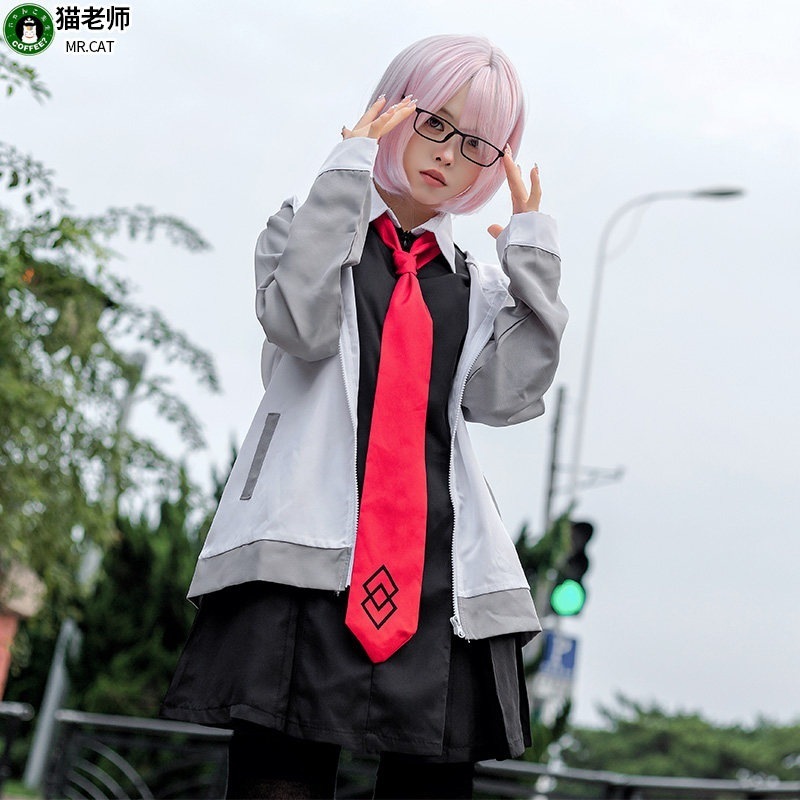 猫先生fateフェイトナイトfgo盾の乙女マシューコスプレ衣装女性フルセット二次元日常奉仕