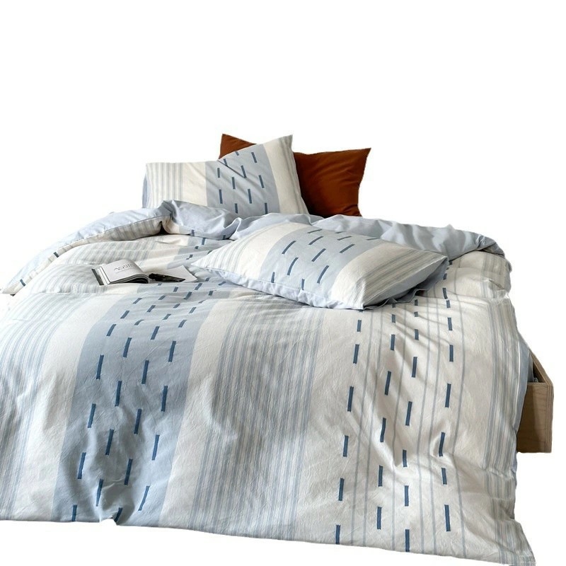 ベッド リネン 四点セット コットン エアレイヤー 洗濯可能 シンプル モダン 快適 寝具用品