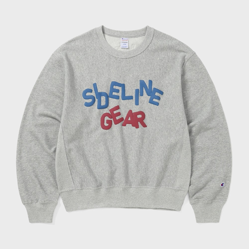 ディスイーズネバーザット Champion TNT リバースウィーブ クルーネック オックスフォード グレー