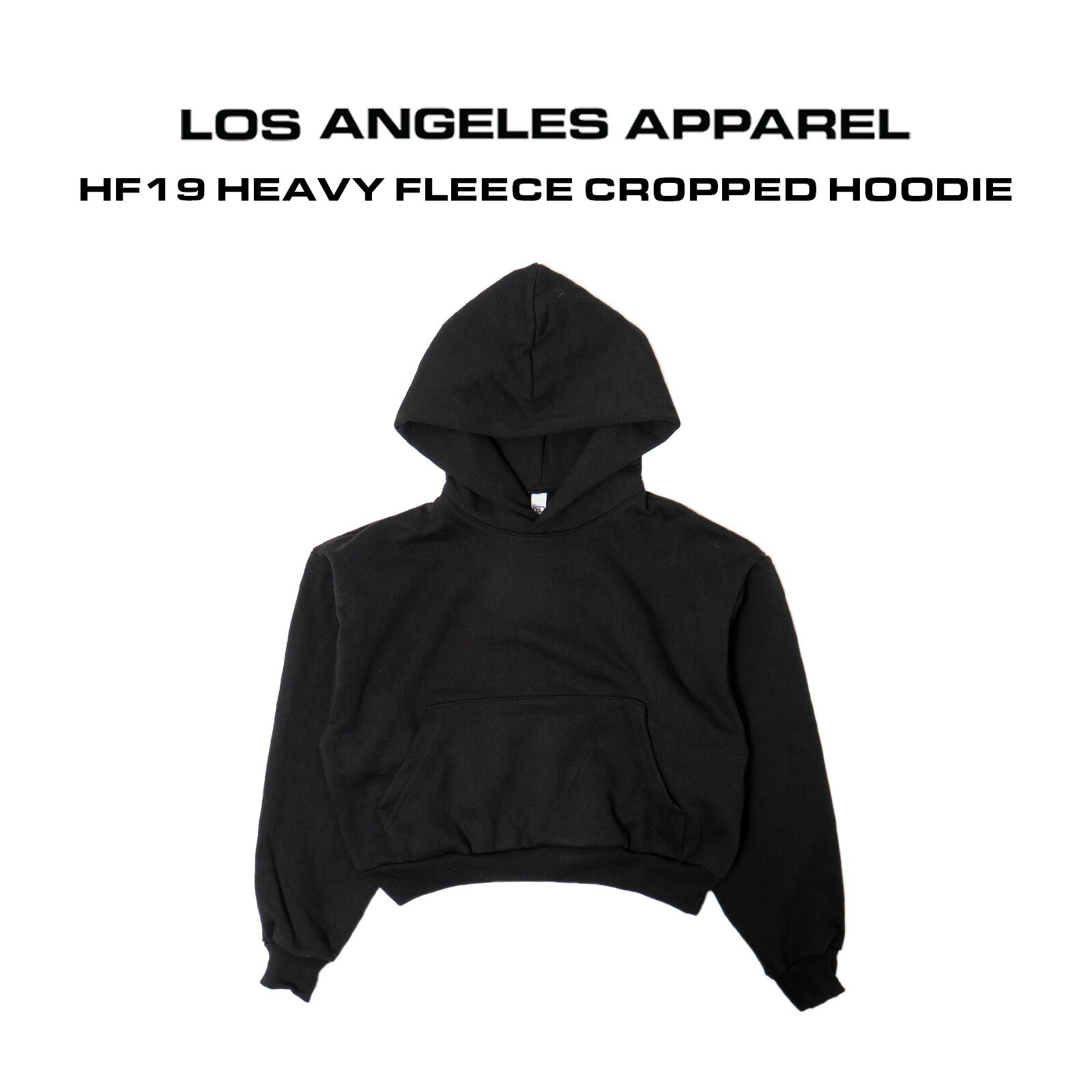 LOSANGELES APPAREL HF19 ヘビーフリース クロップドフーディ レディース スウェット パーカー 短丈 米国製 アメリカ製 14オンス