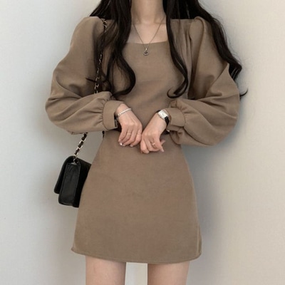 ワンピース デート ショート ショート丈 袖あり 長袖 スリム タイト 細身 かわいい 大人可愛い きれいめ シンプル カジュアル 大人 上品 おしゃれ お洒落 主役級 存在感 春 秋 10代 20代