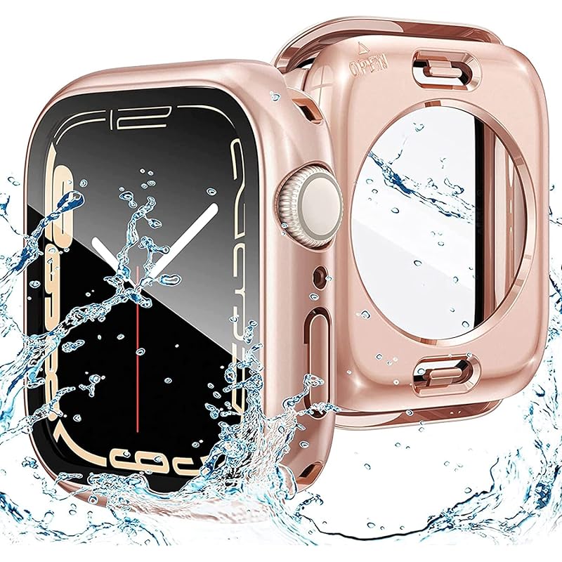 【2023強化版】AMAPC for Apple Watch ケース 360度全面防水 バンド 水泳スポーツ専用 ガラスフィルム 一体型 apple watch 用 カバー 360フルボディ防水 ア 5,397円