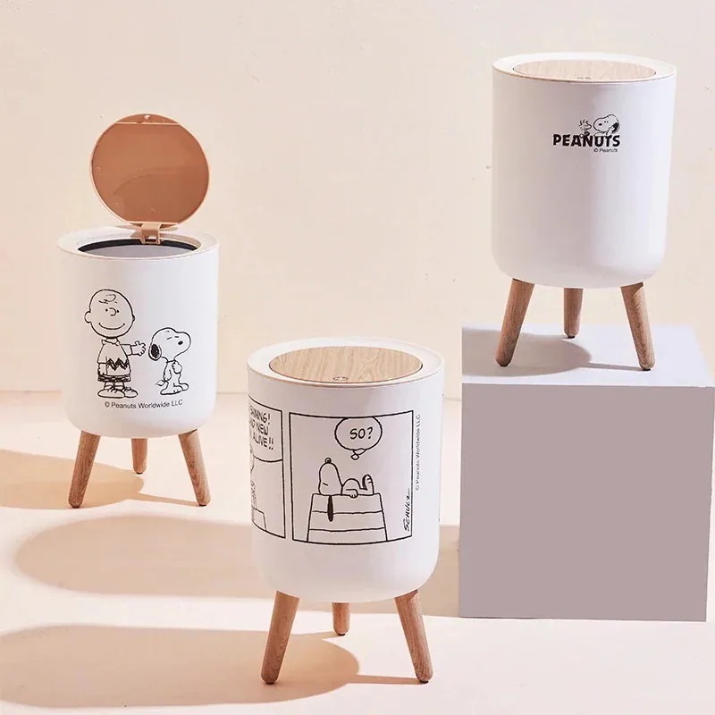 【団体購入価格（10個）】スヌーピー式簡素なゴミ箱リビング寝室高足蓋付きプレス式ゴミ箱