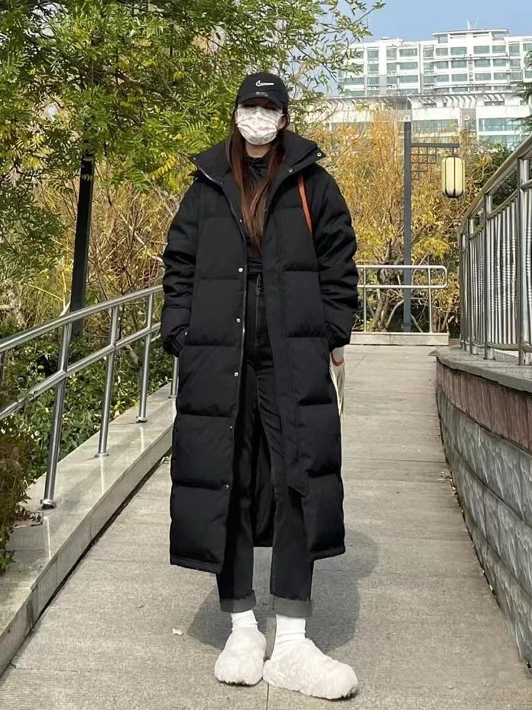 韓国ファッション アウター コート レディース 中綿コート 無地 軽量 大きいサイズ 暖かい あったか ゆったり