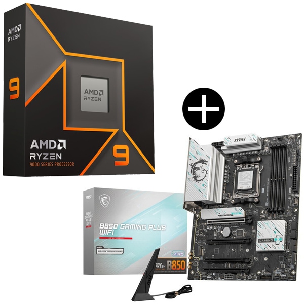 Ryzen 9 9900X W/O Cooler WOF (12C/24T4.4GHz120W) CPU + MSI B850 GAMING PLUS WIFI ATXマザーボード セット