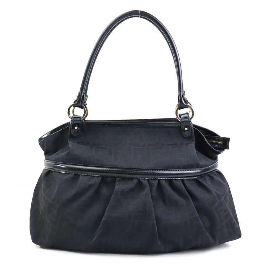 フェンディ FENDI ショルダーバッグ ズッカ キャンバス/レザー ブラック ゴールド レディース e59896k