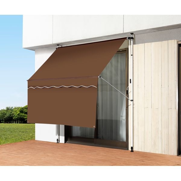 ファミリーライフ 日よけスクリーン&ブラインド すだれ付き 200cm幅 ブラウン(0399930) メーカー直送