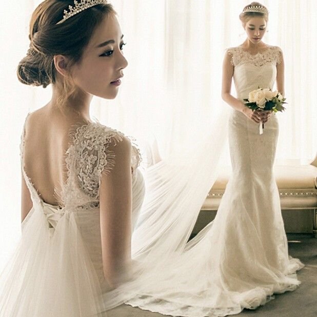 ウェディングドレス 結婚式 二次会 パーティードレス ウエディングドレス マーメイド トレーン 　花