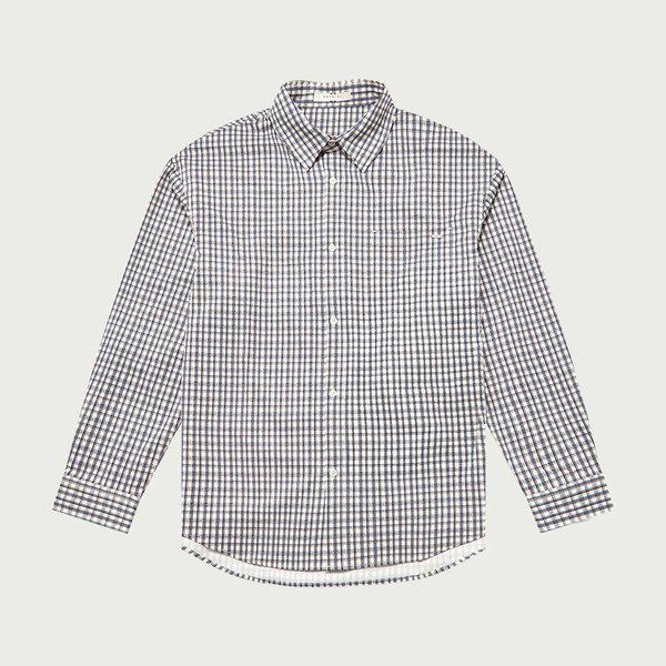 []男性ポリオーバーフィットチェックプリントシャツ_025(10540-020-811-25)
