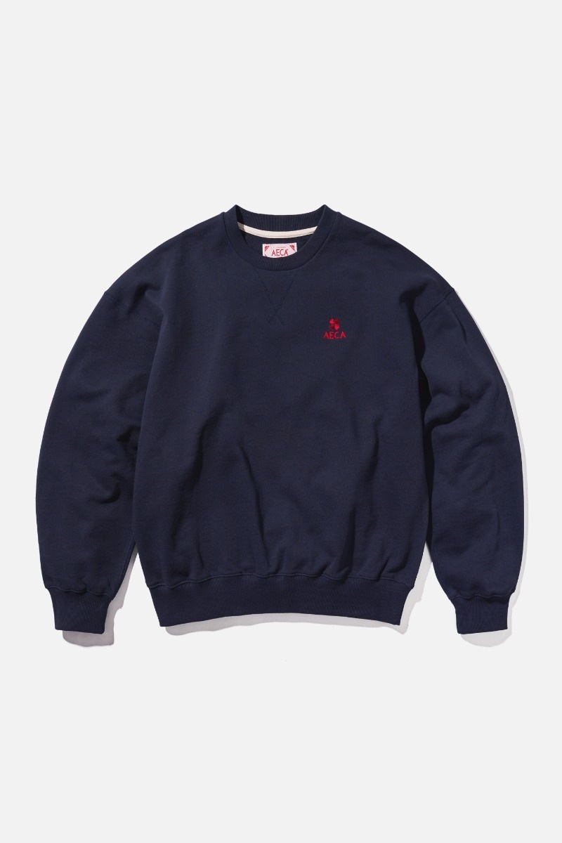 【AECA WHITE】 EVERYDAY AECA CLOVER SWEAT SHIRTS : NAVY
