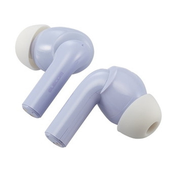 LBT-TWS15PU パープル [ワイヤレスイヤホン (Bluetooth ノイズキャンセリング 耳せん機能 低遅延 外音モード Type-C 充電)] メーカー直送