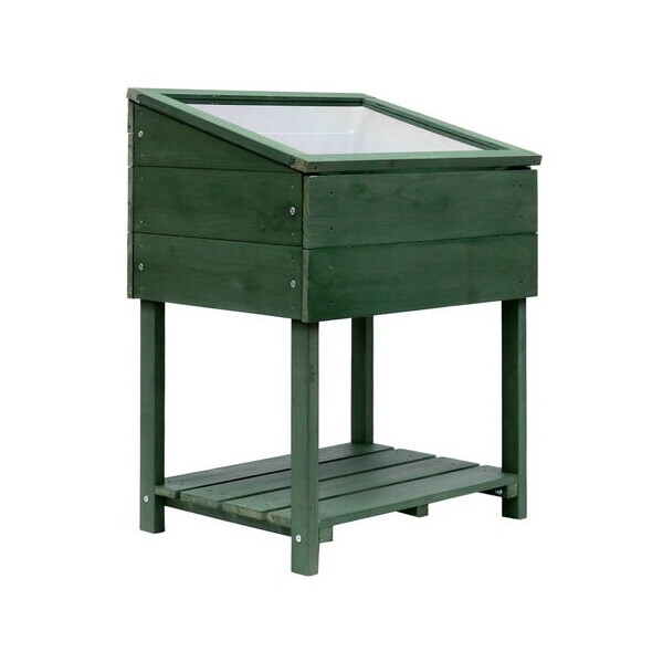 住まいスタイル GRH45DGR 木製窓付グリーンハウス (温室) 「OWN」(オウン) ダークグリーン メーカー直送