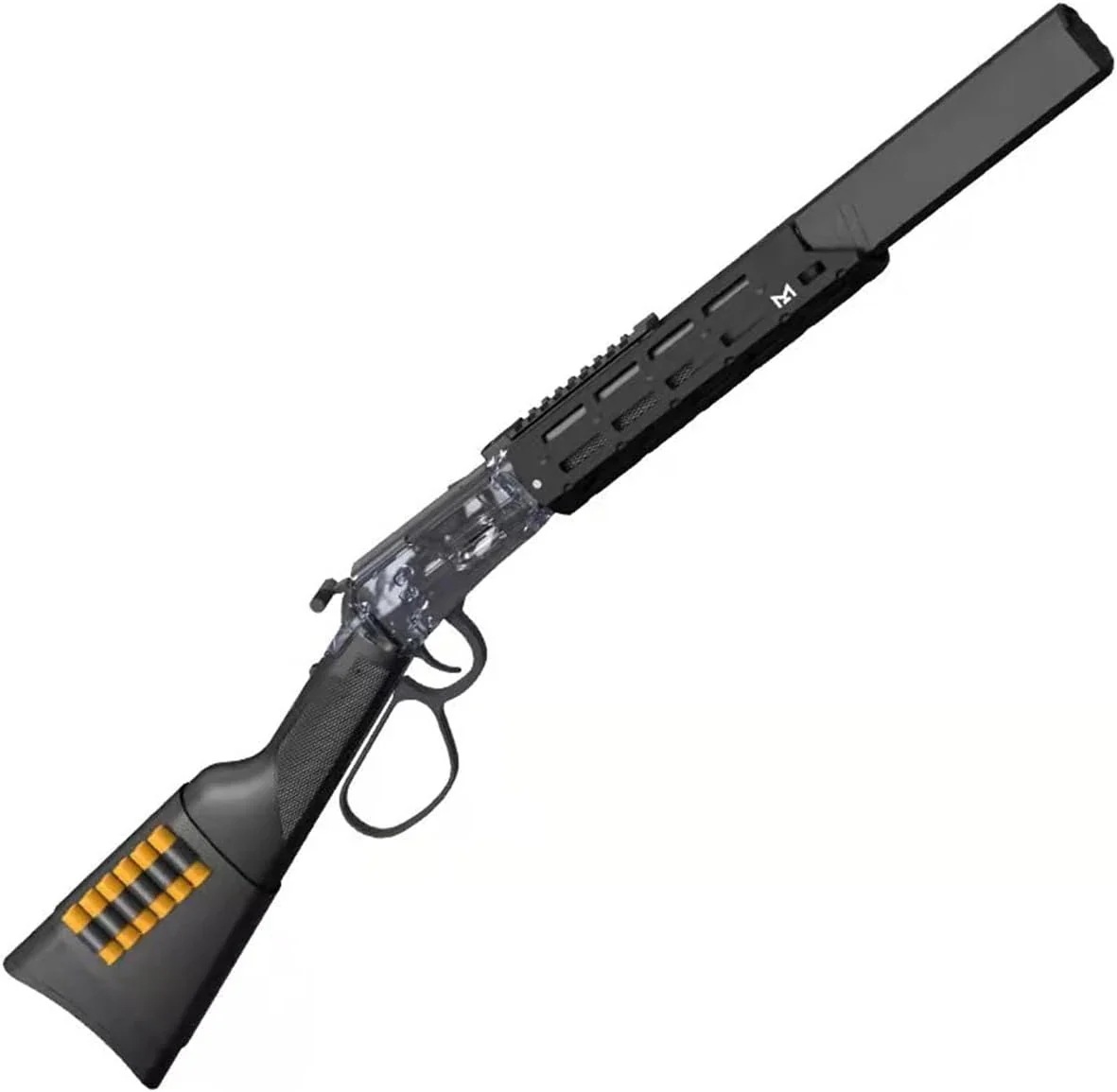 【クリスマスプレゼント】M1894 ショットガン風おもちゃ銃 ウィンチェスター M1894 戦術版 透明版 モデルガンスポンジ弾 排莢再現 ライフルキット ライブカート式 レバーアクション ブラック