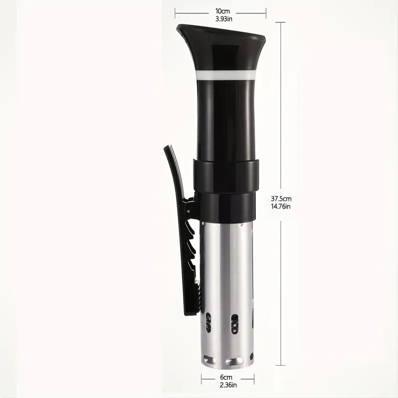 低温調理器 クリップ付き 304ステンレス鋼 超静音設計 レシピブック付き ステーキ ホームダイニング パーティー ギフトに 料理人への贈り物 スリムブラック調理器 耐久性キッチン用品 6,950円