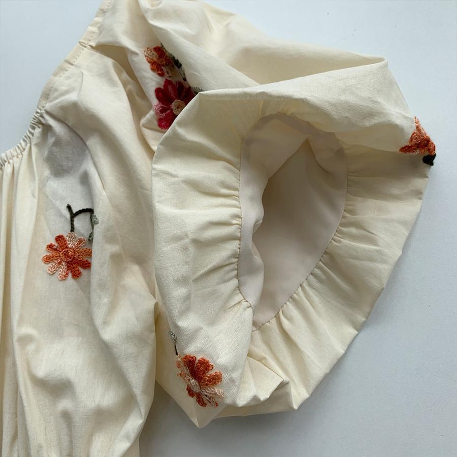 aラインワンピース レディース 夏 半袖 パフスリーブ ハイウエスト 花柄 低身長 カジュアル かわいい きれいめ