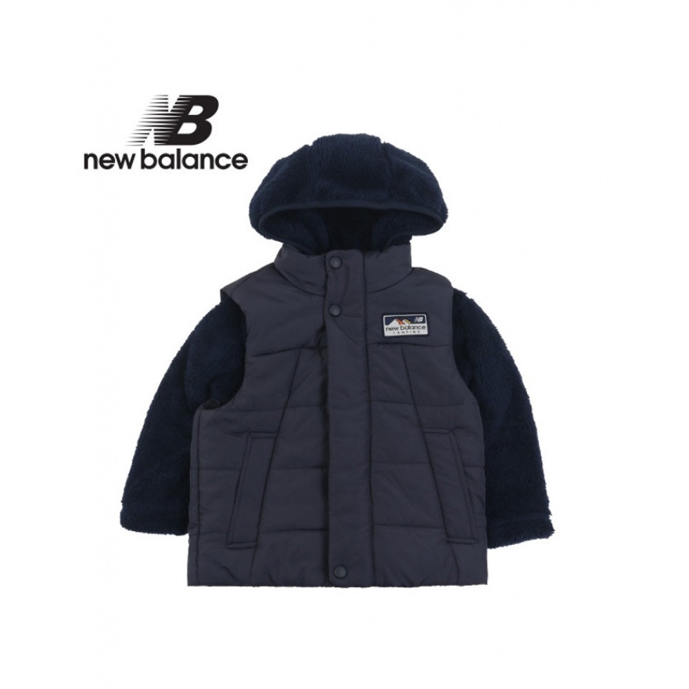 ニューバランスキッズディテールパッド入りベストフリースジップアップ (NK9DB4103U-59) _ネイビー