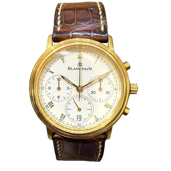 ブランパン ヴィルレ クロノグラフ 1185-1418-55 自動巻 腕時計 メンズ 【中古】