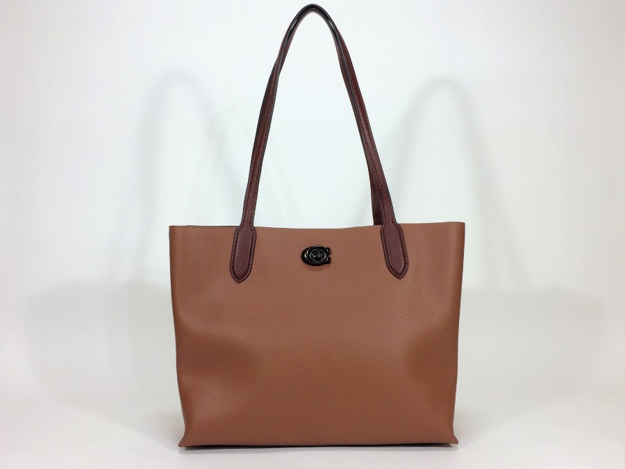 トートバッグ ウィロウ レザー ブラウン ショルダートート 【中古品】