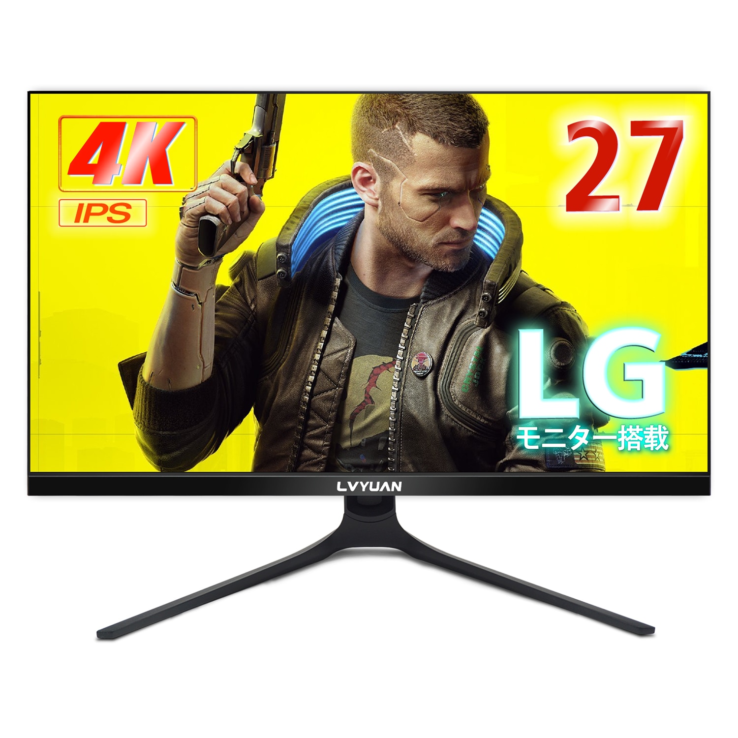 27インチ モニター 4k ディスプレイ 液晶モニター ゲーミングモニター IPSパネル USB/HDMI/DP SRGB100%フレームレス ブルーライト低減 高視野角 超薄型 省スペース 1年保証 25,499円