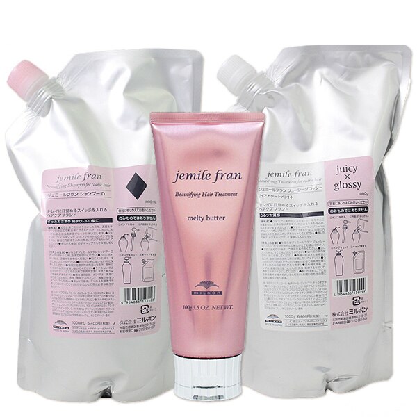 シャンプー 1000mL + トリートメント 1000g 詰め替え + メルティバター 100g
