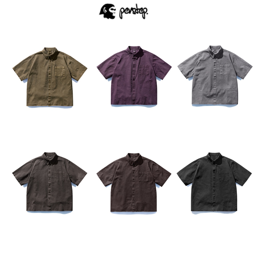[PERSTEP] Oxford City Dyeing Short Sleeve Shirt