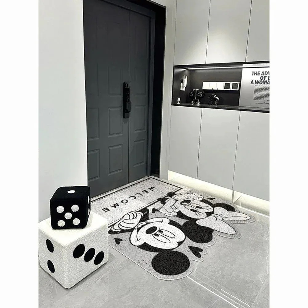 12月おすすめ（ミッキー大好き）ミッキー入戸ドアマットアーチ型ワイヤーリング玄関ホール玄関入り口家庭用フロアマット新型カーペット