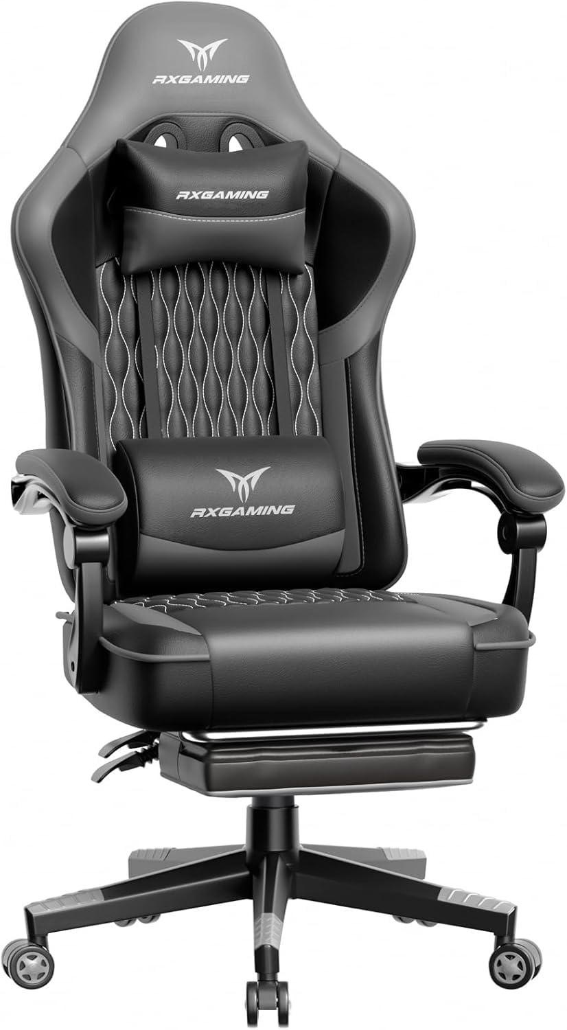 ゲーミングチェア オフィスチェア イス 椅子 テレワーク 疲れない 幅広座面 デスクチェア オットマン付き ゲーム用チェア145リクライニング パソコンチェア 座り心地よい テレ 36626オフィスチェア