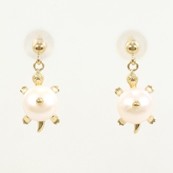 K18 18金 YG イエローゴールド ピアス パール(真珠) ジュエリー 中古