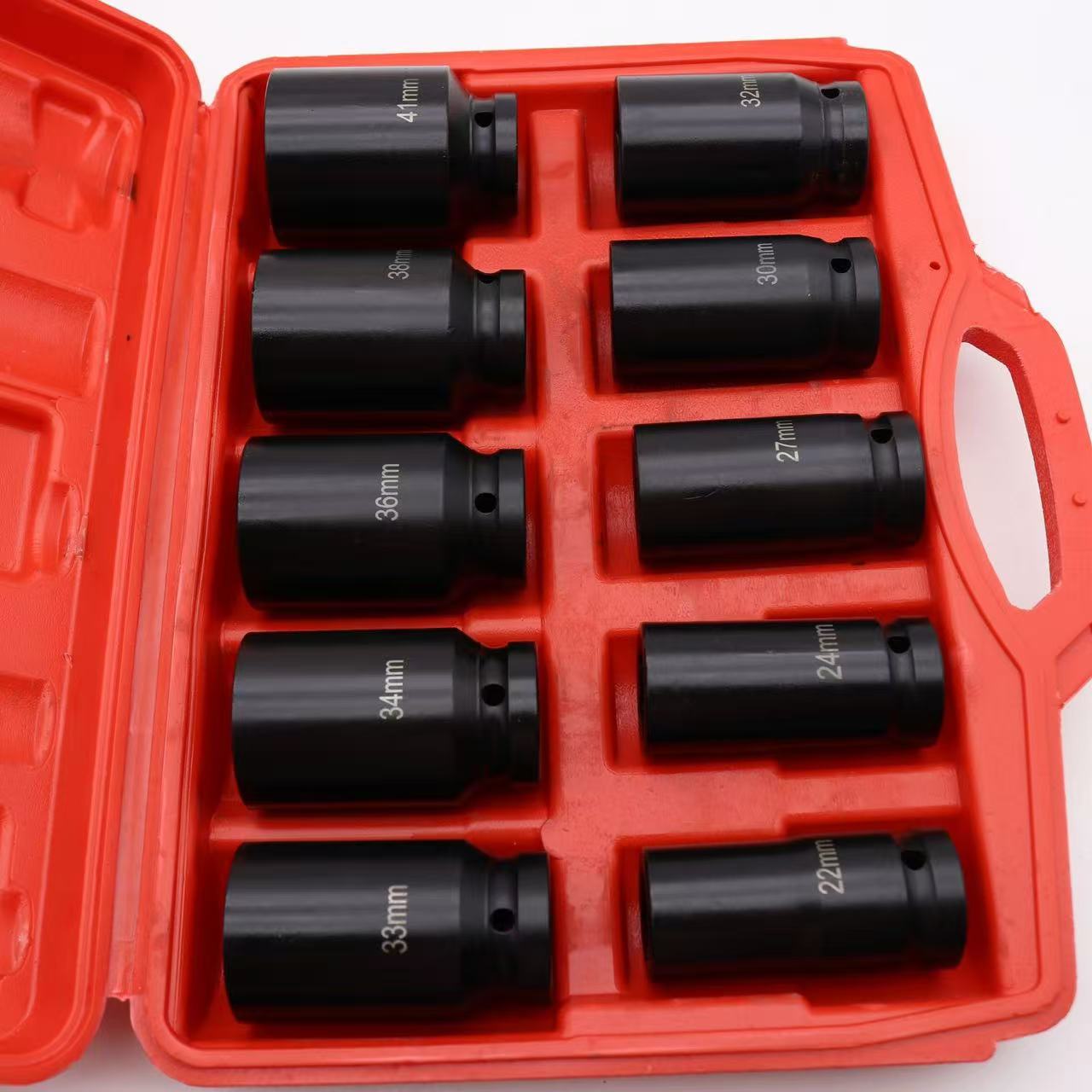 インパクトソケット 10PC ソケット ラチェットレンチ ツールセット 六角 差込角 3/4 インチ ハイプロックナット ディープソケット コマ高 76-80mm