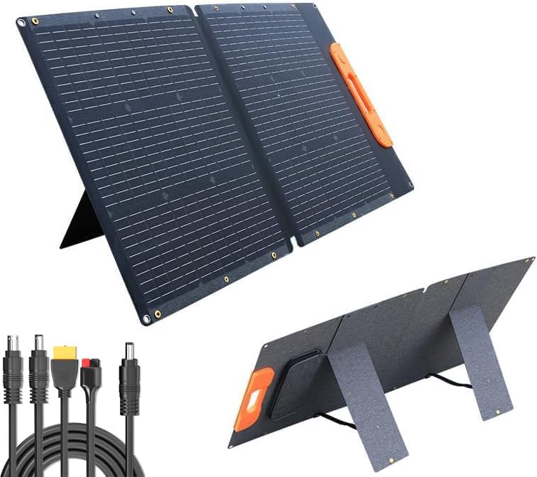 ソーラーパネル100W 折りたたみ式太陽光パネル（19.44V 5.14A） 22%高転換率 単結晶シリコン ソーラーチャージャー ETFE材質採用 急速充電 太陽光発電 ポータブル電源