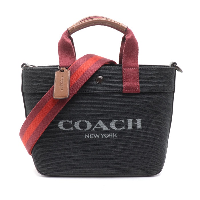 COACH コーチ トート 20・カラーブロック トートバッグ ブラック CU299 JIBLK レディース 中古 美品