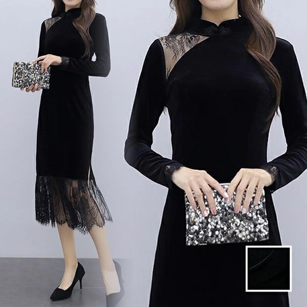 パーティードレス 結婚式 ワンピース ロング マキシ丈 オケージョン イブニング ドレス 韓国 ファッション レディース 春 秋 冬 ブライダル お呼ばれ コーデ 成人式 二次会 同窓会 20代