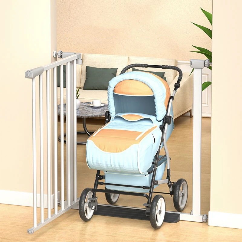 家具収納用品ハウスゲート柵 玄関 猫 フェンス ペットゲート ペット 伸縮 子供 幅71-77cm高さ78cm セーフティゲート 侵入防止 犬 脱走防止 突っ張り ドア付き